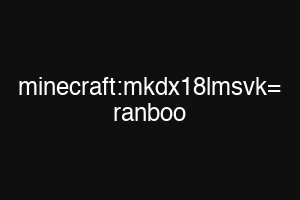 minecraft:mkdx18lmsvk= ranboo
