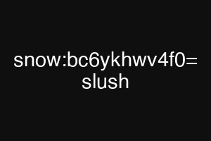 snow:bc6ykhwv4f0= slush